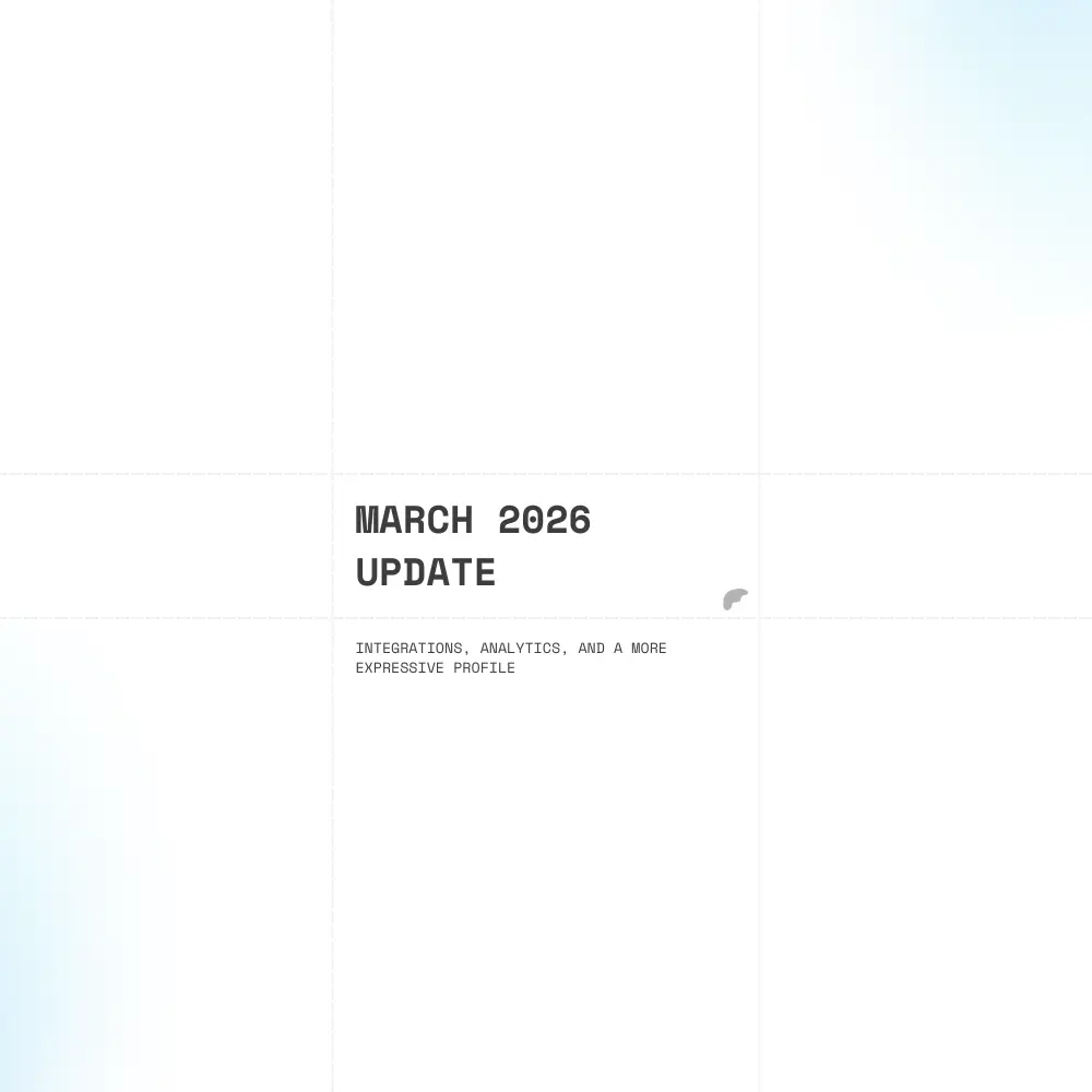 March 2026 Update: Integrations, Analytics, and a More Expressive Profile